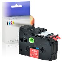 KCMYTONER Compatible for Brother P-Touch TZe-425 TZ-425 TZ425 9mm 0.35 Inch White on Red Laminated TZe TZ Label Tape Cassette Work with PT-D210 PT-H110 PTD400AD PT-1230PC PT-1280 Label Maker 2 Pack