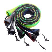 SF Fishing Spinning Rod Socks Braided Mesh Rod Sleeve Cover Protector Pole Gloves (Random Color/6 PCS)