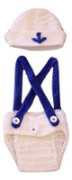 Matissa Newborn Baby Girl/Boy Crochet Knit Costume Photo Photography Prop Hats Outfits (Sailor)