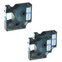 NineLeaf 3 Pack Compatible Blue on White Label Tape Compatible for DYMO 45014 D1 12mm 1/2" LabelPoint 100 150 200 250 300 350 Printers