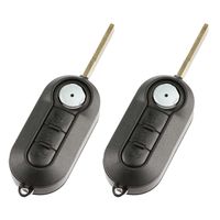 Flip Key fits Fiat 500 500L 2012 2013 2014 2015 Keyless Entry Remote (LTQF12AM433TX), Set of 2