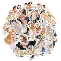 Charming Woman Pin Up Girls Stickers, Laptop Skateboard Motorcycle Water Bottle Car Bike Luggage Trolley Case Guitar Decoration Vinyl Waterproof Decals 50 PCS No-Duplicate Stickers Pack