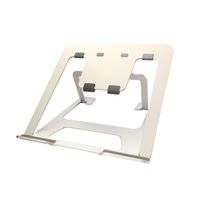 Lofekea Foldable Aluminum Laptop Stand Ventilated Portable Ergonomic Notebook Riser for Desk,Multi-Angle Adjustable Portable Anti-Slip Mount for 10"-15.6" MacBook, Office Laptop, Tablet (Silver)