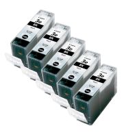 Amsahr C-BCI3eBKR Canon BCI3eBK Bjc-6000 BK Remanufactured Replacement Ink Cartridges with Five Black Cartridges Ink