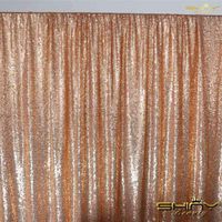 Rose Gold Backdrop Curtain 4FTx7FT Photo Backdrop Sequins Shimmer Curtains for Backdrop-0726E