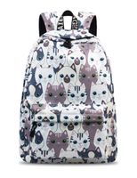 Yanaier Stylish Backpack for Teens School Backpack Bookbags College Laptop Satchel Travel Daypack Cat-1
