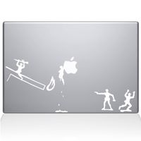 The Decal Guru Army Men MacBook Decal Vinyl Sticker - 12" MacBook - White (0108-MAC-12M-W)