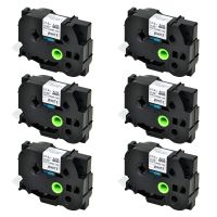 SuperInk 6PK Compatible for Brother HSe-251 HSe251 HS-251 HS251 Black on White Heat Shrink Tube Label Tape use in PT-D600 E500 E500VP E550W PT-P700 PT-P750WVP Printer (0.92''x 4.92ft, 23.6mm x 1.5m)