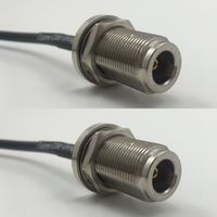 12 inch RG188 N FEMALE BULKHEAD to N FEMALE BULKHEAD Pigtail Jumper RF coaxial cable 50ohm High Quality Quick USA Shipping