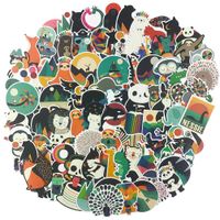 Cartoon Animal Water Bottle Stickers, Cute Girl/Kids Trendy Laptop Notebook Phone Computer Guitar Skateboard Luggage Vinyl Decal for Teen 100pcs Pack
