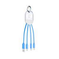 【Newest Charging Cable in 2019】 DT Charger Cable,Micro USB Cable,Android Phone Charger Cable,Lighting Cable,USB A Cable,Charging Cable Adapter,Octopus 4 in 1 Multi Charger Cable USB (Blue)
