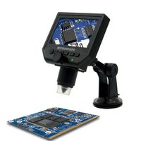 eoqo Portable 4.3" LCD Digital Microsope 600X Magnification Rechargeable Lithium Battery for Circuit Board Repair Soldering Tool