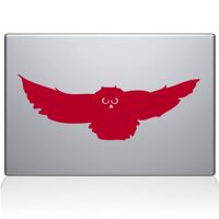 The Decal Guru Owl Attack MacBook Decal Vinyl Sticker - 11" MacBook Air - Red (1141-MAC-11A-DR)
