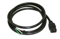 Interpower 70025110250 North American Connector Power Cord, IEC 60320 C19 Connector Type, Black Cable Color, 20A Amperage, 250VAC Voltage, 2.5m Length