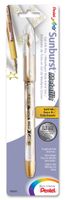 Pentel Arts Sunburst Metallic Gel Pen, Medium Line, Gold Ink (K908BPX)