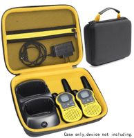 Two Way Radio Speaker Case for Walkie Talkie Like Motorola, Sokos, Uniden, FLOUREON, Midland, Dimy, Galwad, Aikmi, BETECH and Others, mesh Pocket for Cable and Accessories, Featured Carrying Handle
