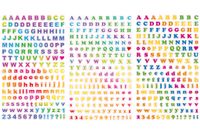 Polaroid PL2X3SABC Colorful & Decorative ABC Letetrs & Numbers Stickers for 2x3 Photo Paper, Colorful