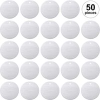 Stamping Blank Tags, 1 Inch Round with Hole Aluminum 0.06 Inch Thickness Blanks Tags (50 Pieces)