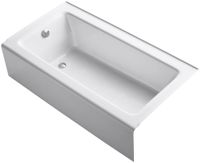 KOHLER K-875-0 Bellwether Bath with Integral Apron and Left-hand Drain, White