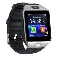 Bluetooth Smart Watch DZ09 Smartwatch Watch Phone Support SIM TF Card with Camera for Android iOS iPhone Samsung LG Phones Silver