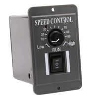 DC Motor Controller, Yeeco DC 10-60V 12V 24V 36V 48V 60V DC Motor Speed Controller, PWM Stepless Brushed Motor Control, Variable Speed Control Generator Kit with Control Switch
