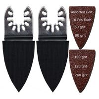 XXGO 52 Pcs Finger Oscillating Multi Tool Sanding Pads Accessories Kits Compatible with Bosch, Chicago, Craftsman, Dewalt, Dremel, Fein, Harbor Freight, Makita, Milwaukee, Porter Cable, Ridgid XG3052