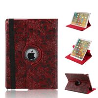 FuriGer Apple Smart Case for iPad Air 2, 360 Degree Rotating Case with Smart Stand Cover Auto Sleep/Wake Function for iPad 6 -Red