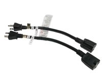 1 Ft Extension Cord - 2 Pack - Black 1 Foot 6-20P to 6-20R | 12 AWG | 5000 Watt | 20 Amp | 250 Volt - Electronics, Servers, Data - 3 prong, 12 gauge, w/ground,