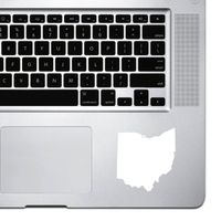 StickAny Palm Series Ohio OH Sticker for MacBook Pro, Chromebook, and Laptops (White)