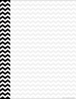 Barker Creek Designer Computer Paper - Black Chevron, 8-1/2 x 11", 50 Sheets per Package (LL-739)