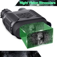Night Vision Binoculars in Full Darkness - Save Photos & Videos with Audio - 7x31mm Infrared Spy Gear for Hunting & Surveillance - 4" Large Screen & 1300ft Viewing Range