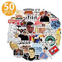 HAHII Friends TV Show Stickers for Water Bottles - Upgraded to 50 Pcs Premium Vinyl & Waterproof Laptop Stickers for Skateboard Luggage Computer Car Bumper Phone Motorcycle.(Series B)