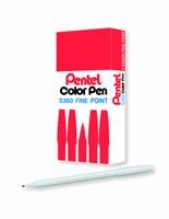Pentel Arts Color Pen Silver, Gray, Box of 12 (S360-126)