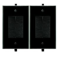 Recessed Low Voltage Cable through Brush Wall Plate,Yomyrayhu,Easy to Mount Outlet,Cable Management Pass Through Wall Plate,Works Great with Audio/Vedio,HDMI,Home Theater and More,Black(2 Pack)