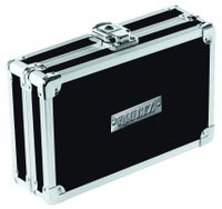 Vaultz Locking Gadget Box, Black with Chrome Accents, 5.5 x 8.25 x 2.25 Inch - Exterior Dimensions (VZ01269)