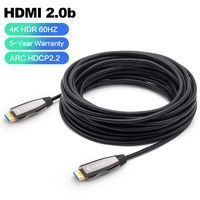 Fiber Optic HDMI Cable,DELONG 50ft Long hdmi Cable Support 4K UHD 60Hz at 18.2Gbps Ultra high Speed,Support 4K UHD/HDR/HDTV/3D IMAX/Dolby Vision (100ft/50ft/30ft Optional)