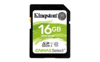 Kingston Canvas Select 16GB SDHC Class 10 SD Memory Card UHS-I 80MB/s R Flash Memory Card (SDS/16GB)