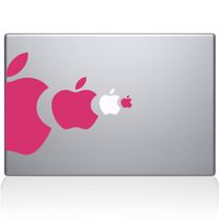 The Decal Guru Apple Eat Apple MacBook Decal Vinyl Sticker - 15" MacBook Pro (2016 & Newer) - Pink (1218-MAC-15X-BG)
