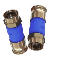 100 Pieces RG6 BELDEN SNSD6 Blue Snap-N-Seal Ultimate Coax Compression Connectors AT&T DIRECTV APPROVED Anti-Rust Nickel Coaxial Connectors 21mm Stroke Length