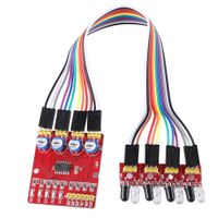 1 Pc 4-channel Infrared Tracking Module Set Smart Car Obstacle Avoidance PCB Reflection Sensor