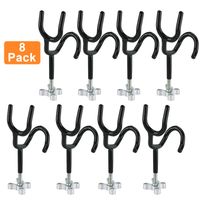 DasMarine 25 Degree 4" Wire Form Rod Holder with 3/8-Inch Stem One Position PVC Dipped (8 Pack)