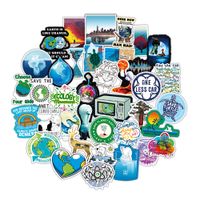 Water Bottle Global Warming Stickers Laptop Stickers Pack 50 Pcs Environmental Protection Decals for Water Bottle Laptops Ipad Cars Luggages