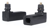 zdyCGTime Digital Fiber Optic Toslink Right Angle 90 Degree Female to 2.5 mm Mini Male Optical Audio Connector Adapter