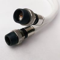 6ft SOLID BARE COPPER RG-6 WEATHER BOOT 3GHZ 75 Ohm UL ETL COMPRESSION CONNECTOR 18AWG PATCH CORD UHF VHF HDTV SATELLITE CABLE TV WHITE COAXIAL RG6 CABLE Assembled in USA by PHAT SATELLITE INTL
