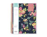 Day Designer for Blue Sky 2018-2019 Academic Year Weekly & Monthly Planner, Flexible Cover, Twin-Wire Binding, 8.5" x 11", Peyton Navy Design