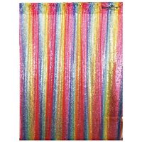 Sequin Curtains 2 Panels 4FTx10FT Glitter Backdrop Curtain Multicolor Sequin Backdrop for Photo Booth-191011E