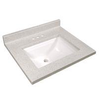 Design House 563528 CULTURED MARBLE VANITY TOP, 25", Frost