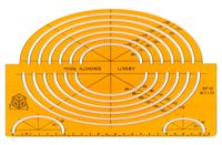 Elipses Radius Master Template, Elipse Arc Template Stencil, Flexible Plastic