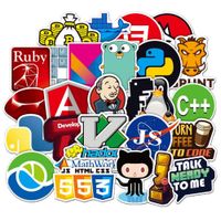 Ratgoo 108 Pcs Programmer Programming Developer Graffiti Stickers for Computer MacBook Laptop Water Bottle Hydro Flask for Software Developers Engineers Hackers Programmers Geeks and Coders