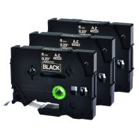 GREENCYCLE 3 Pack Compatible for Brother TZe-315 TZe315 TZ-315 TZ315 TZE 315 Laminated Tze Tz Tape White on Black 6mm (1/4") Width 8m (26.2ft) Length for P-Touch PT-D600 Label Makers & Printers